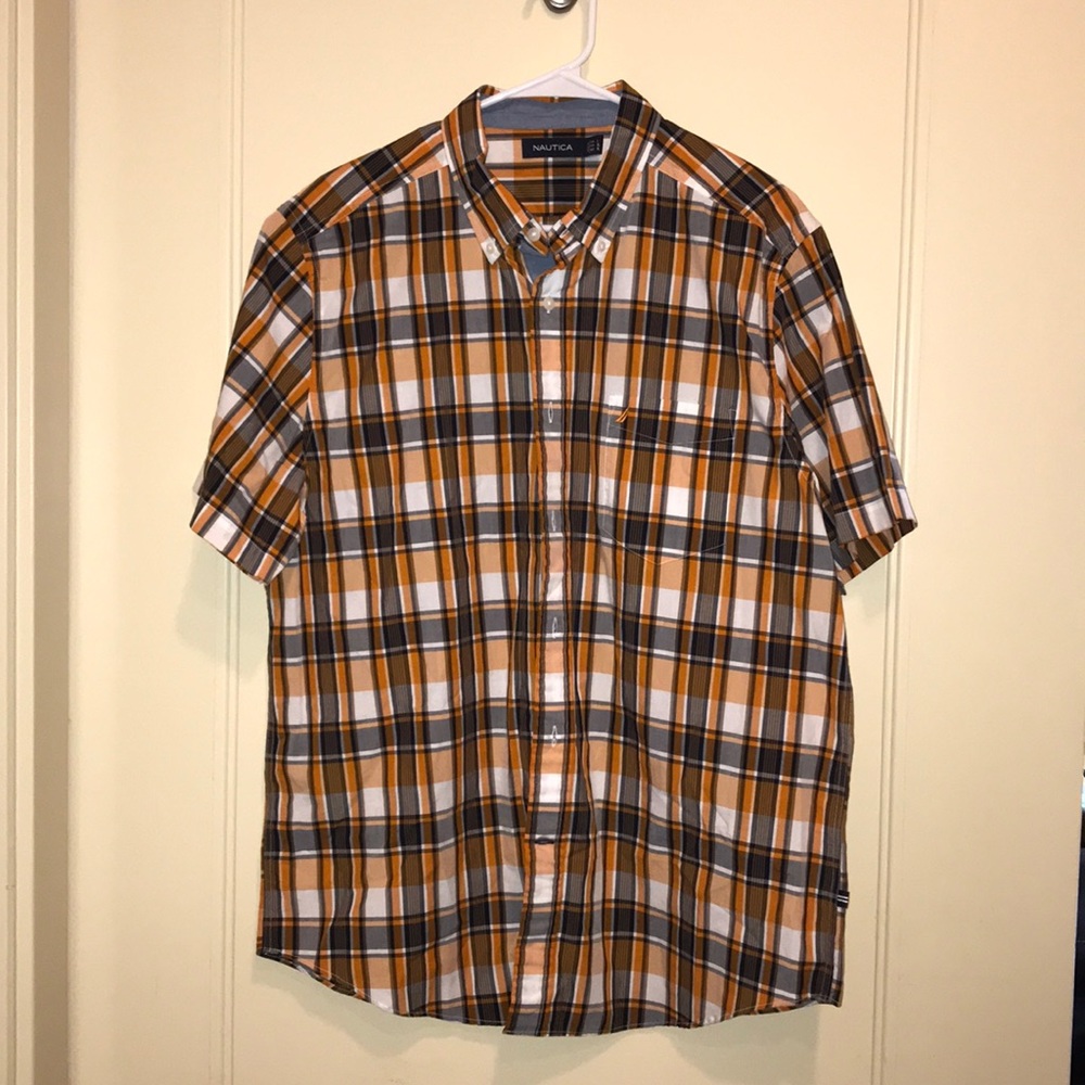 Nautica plaid button down